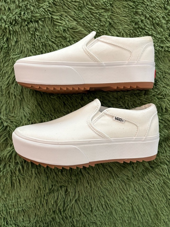 Vans Shoes - Vans Women's White Platform Slip-On Sneakers with Gum Sole